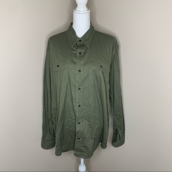 Wrangler Other - 5/$25 WRANGLER NWOT Dark Green Comfort Flex Button Down Shirt